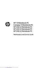 HP 240 G3 Maintenance And Service Manual