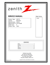 Zenith L20V26 Seroes Service Manual