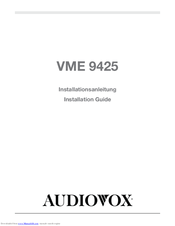 Audiovox VME 9425 Installation Manual