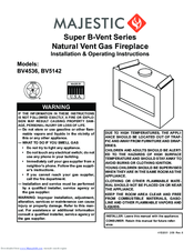 Majestic Super B-Vent Series BV4536 Installation & Operating Instructions Manual
