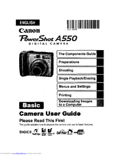 Canon PowerShot A550 User Manual