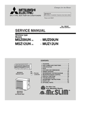 Mitsubishi Electric Mr.Slim MSZ09UN W Service Manual