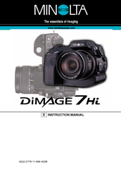 Minolta DIMAGE 7HI - SOFTWARE Instruction Manual