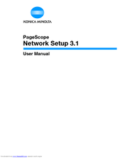 Konica Minolta Network Setup Network Setup Manual