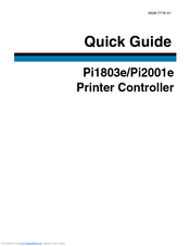 Konica Minolta Pi2001e Quick Manual