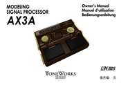 Korg TONEWORKS AX3A Owner's Manual