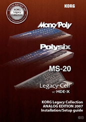 Korg Legacy Cell Installation & Setup Manual