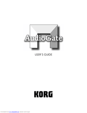 Korg AudioGate User Manual