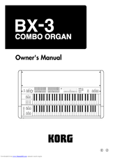 Korg BX-3 Owner's Manual