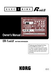 Korg Electribe ER-1 mkII Owner's Manual