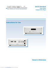 Krell Industries CD Player User Manual