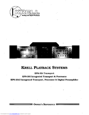 Krell Industries KPS-20i Owner's Reference Manual