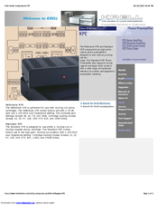 Krell Industries Phone Preamplifier Specification Sheet