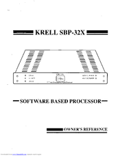 Krell Industries SBP-32X Owner's Reference Manual