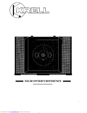 Krell Industries MD-20 Owner's Reference Manual