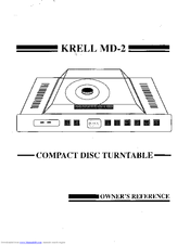 Krell Industries MD-2 Owner's Reference Manual