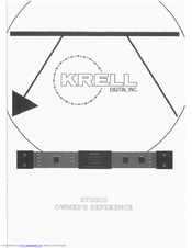 Krell Industries Digital-to-Ana|og Processor STUDIO Owner's Reference Manual