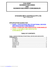 Kyocera FSC8100DN+ Specifications