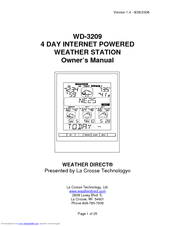 WEATHER DIRECT Internet-Powered Weather Station WD-3209 Owner's Manual