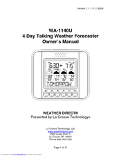 La Crosse Technology WA-1140U Owner's Manual