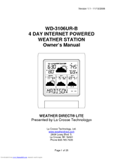 WEATHER DIRECT Weather Direct Lite WD-3106UR-B Owner's Manual