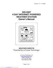 WEATHER DIRECT Weather Direct WD-3307 Owner's Manual
