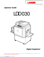 Lanier LDD 030 Operator's Manual