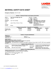Lanier CYAN TONER CARTRIDGE 480-0279 Material Safety Data Sheet