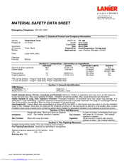 Lanier 117-0163 Material Safety Data Sheet