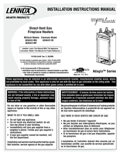 Lennox Hearth Products Adagio-MN Installation Instructions Manual