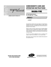 Lennox Hearth Products MAGNA-FIRE LS43ST Care And Operation Instructions Manual