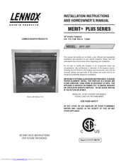Lennox Hearth Products MPE-36R Installation Instructions And Homeowner's Manual