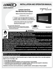 Lennox Hearth Products SCANDIUM-LP Installation And Operation Manual