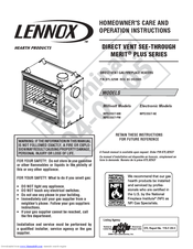 Lennox Hearth Products MPD35ST-NM Homeowner's Care And Operation Instructions Manual