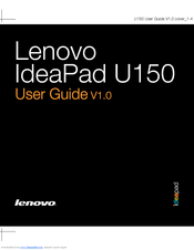 Lenovo IDEAPAD U150 User Manual