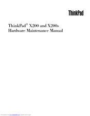 Lenovo ThinkPad X200 7459 Hardware Maintenance Manual