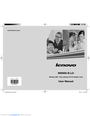 Lenovo NETWORK CARD - WIRELESS ADAPTER MW600-B-LO User Manual