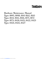 Lenovo ThinkCentre 8098 Hardware Maintenance Manual