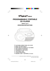 Street Beat CD-10 Operating Instructions Manual