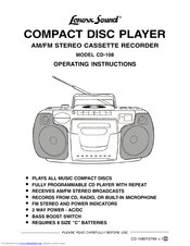 Lenoxx Sound CD-108 Operating Instructions Manual