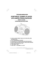 Durabrand CD-2086 Operating Instructions Manual