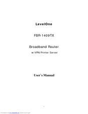 LevelOne NetCon FBR-1409TX User Manual