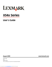 Lexmark X544DN User Manual
