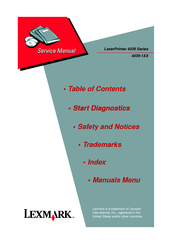 Lexmark 4039-10R Service Manual