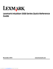 Lexmark Intuition S502 Quick Reference Manual