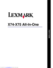 Lexmark X74-X75 All-In-One User Manual