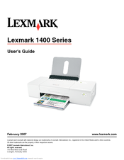 Lexmark Z1420 - Single Function Wireless Inkjet Prin User Manual