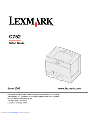 Lexmark 752e - X MFP Color Laser Setup Manual