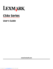 Lexmark C54x Series User Manual