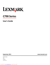 Lexmark C792e User Manual